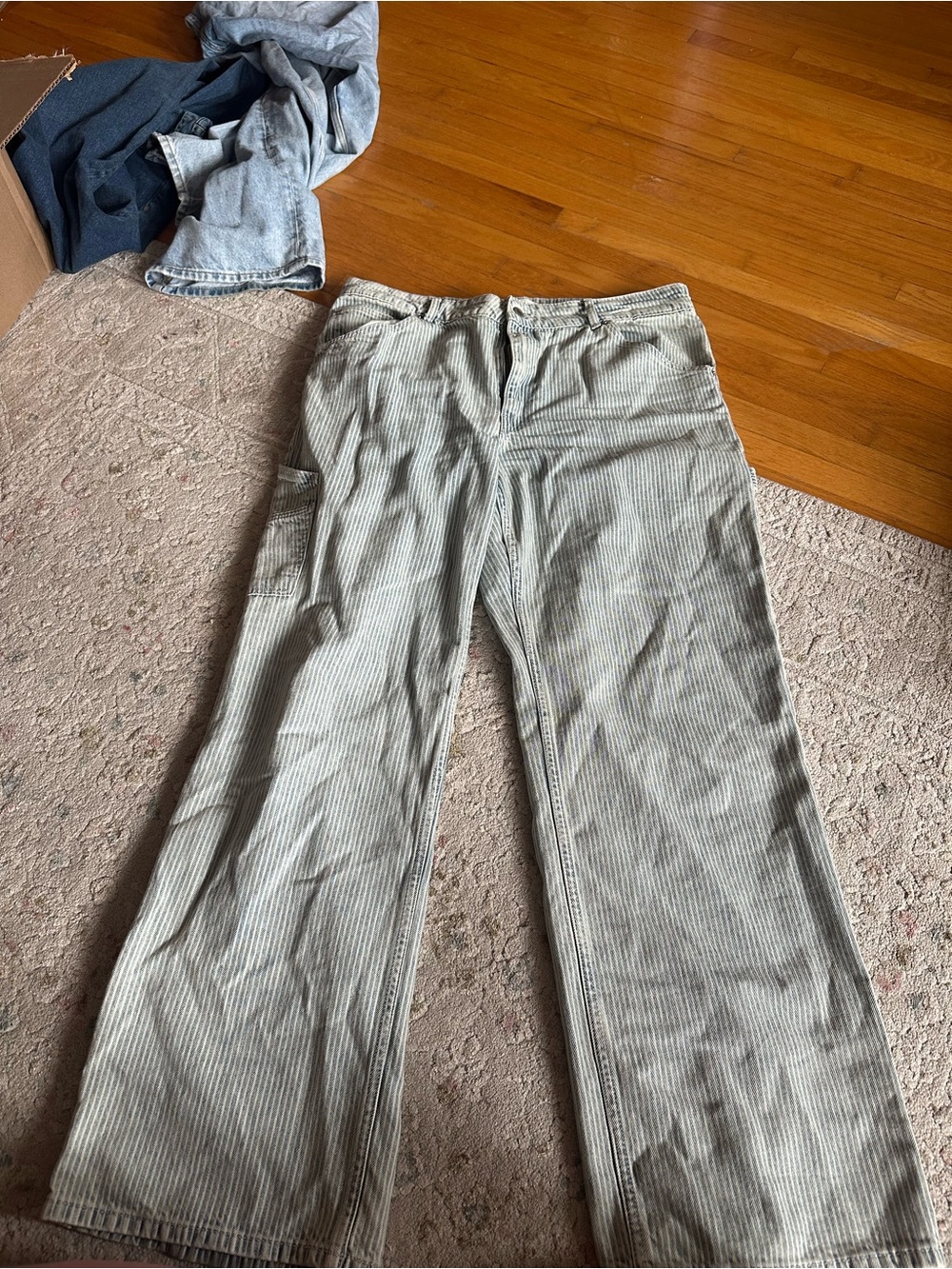 H&M Striped denim pants